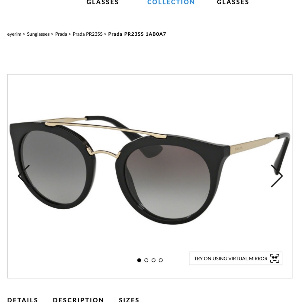Prada PR 23S double bridge sunglasses
